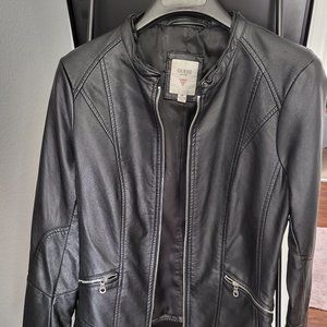 Guess Black Women’s faux leather jacket- size S